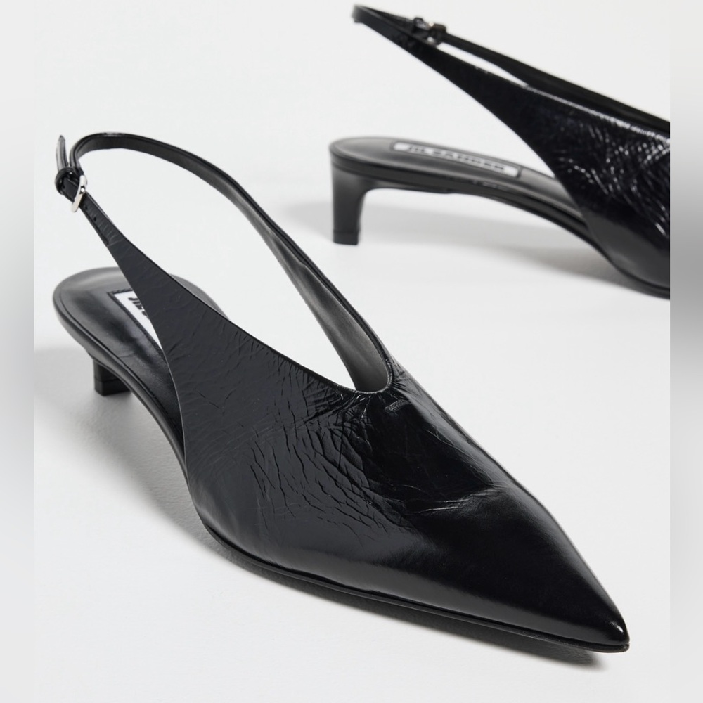 Jil Sander Patent Slingback Kitten Heels